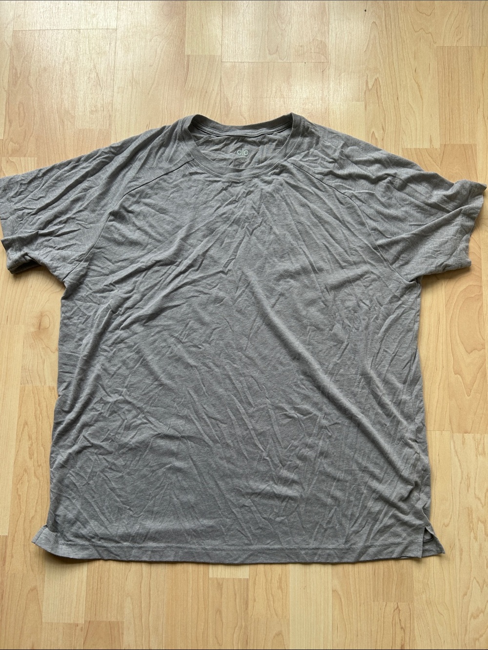 ALO YOGA Men's Short Sleeve Gray Crew Tee XL